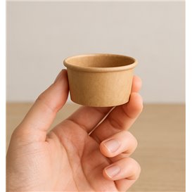Kraft Cardboard Sauce Cup 75ml Ø7,3cm (1.000 Units)