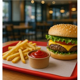 Kraft Cardboard Sauce Cup 50ml Ø6,3cm (50 Units)