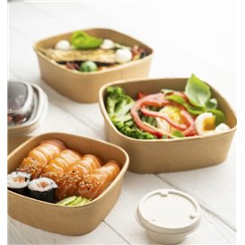 Paper Container Kraft Square 750ml 17x17x5cm (300 Units)