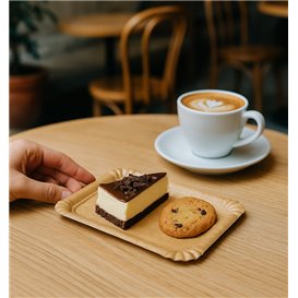 Paper Tray Kraft "Flower" 12x19cm 295g/m² (800 Units)