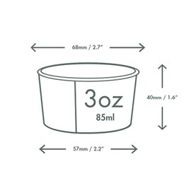 Paper Ice Cream Container 4Oz/114ml (1.000 Units)