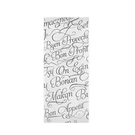 Paper Cutlery Sleeve with Napkin "Enjoy Your Meal" 11x25cm (800 Units)