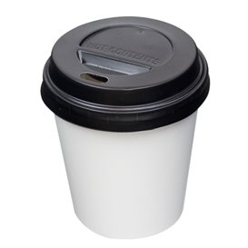 Lid for Paper Cup Hole Black Ø9,3cm (100 Units)
