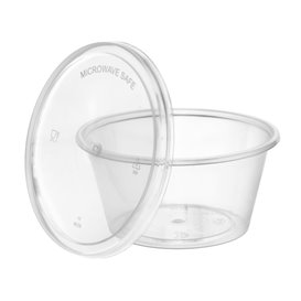 Souffle Cup in PP Plastic with Lid 60ml (100 Units)