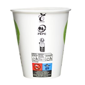 Paper and PLA Cup Bioware® 12Oz/380ml Ø9,0cm (100 Units)