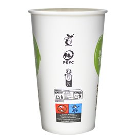 Paper and PLA Cup Bioware® 18Oz/540ml Ø9,0cm (50 Units)