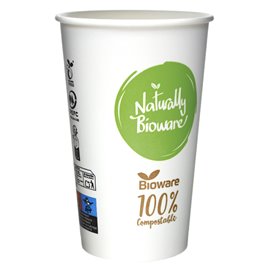 Paper and PLA Cup Bioware® 18Oz/540ml Ø9,0cm (50 Units)