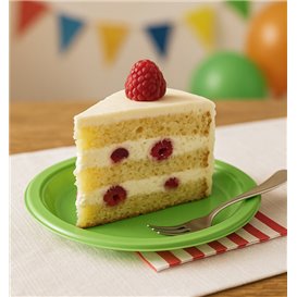 PS Reusable Plastic Plate Flat Lime Green Ø165mm (25 Units)