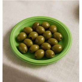 PS Reusable Plastic Plate Flat Lime Green Ø165mm (450 Units)