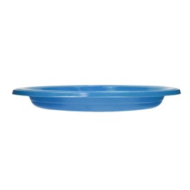 PS Reusable Plastic Plate Flat Dark Blue Ø220mm (25 Units)