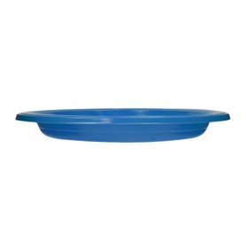 PS Reusable Plastic Plate Flat Dark Blue Ø165mm (25 Units)