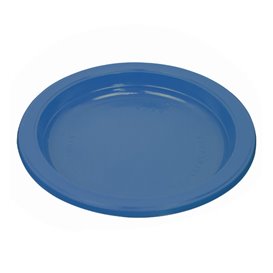 PS Reusable Plastic Plate Flat Dark Blue Ø165mm (450 Units)