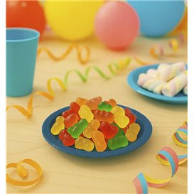 PS Reusable Plastic Plate Flat Dark Blue Ø165mm (25 Units)