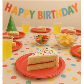 PS Reusable Plastic Plate Flat Red Ø165mm (450 Units)