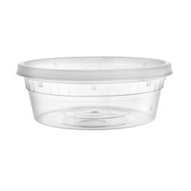 Plastic Container in PP with Lid Transparent "Deli Range" 250ml (40 Units)