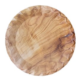 Paper Plate with Wood Print “Bali” Ø18cm 290g/m² (50 Units)