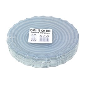 Paper Plate with Ceramic Print “Bali” Ø18cm 290g/m² (50 Units)