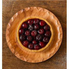 Paper Plate with Wood Print “Bali” Ø18cm 290g/m² (500 Units)