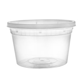Plastic Container in PP with Lid Transparent "Deli Range" 460ml (240 Units)