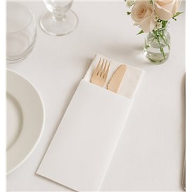 Paper Cutlery Sleeve White 9x24cm (125 Units)