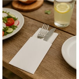 Paper Cutlery Sleeve White 9x24cm (1.000 Units)