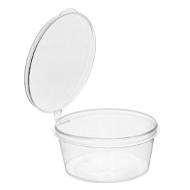 PP Plastic Souffle Cup with Hinged Lid Round 30ml  (100 Units)