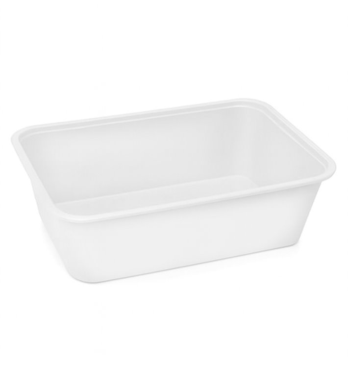 Rectangular Container in PP White 750ml 17x11,5x6,4cm (25 Units)