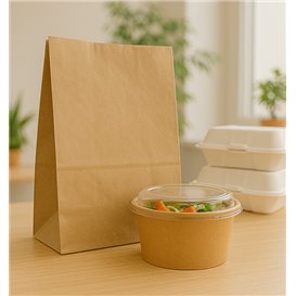 Paper Bag without Handle Kraft 50g/m² 22+12x30cm (25 Units)