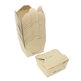 Bamboo Paper Food Box Kraft 16x14x6,5cm 1800ml (50 Units)