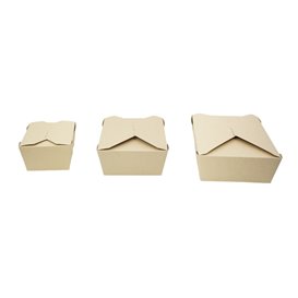 Bamboo Paper Food Box Kraft 10,7x9x6,5cm 700ml (400 Units)