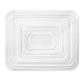 Paper Tray Rectangular shape White 9x15 cm (100 Units)  