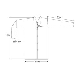 Disposable Lab Coat TST PP Velcro Red XL 25gr (1 Unit)