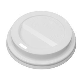 Travel Lid with White Paper Hole Ø9,0cm (50 Units) 