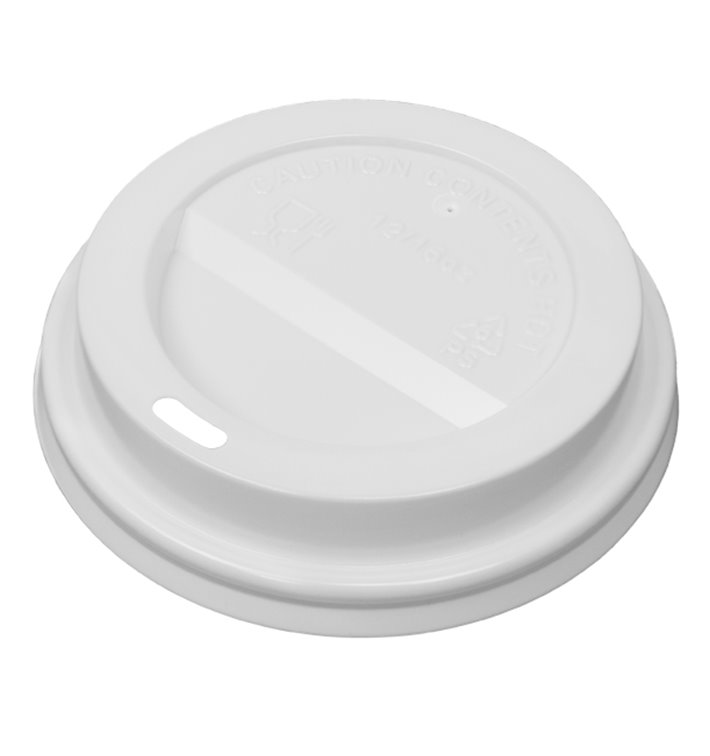 Travel Lid with White Paper Hole Ø9,0cm (1.000 Units)