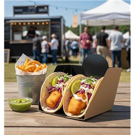 Cardboard Hamburger Spoon 12x12x10cm (25 Units)