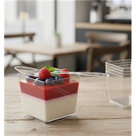 Tasting spoon Reusable PS Clear 10 cm (500 Units)