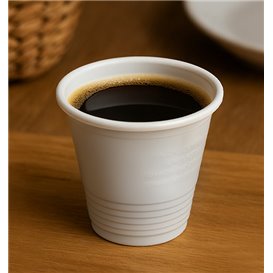 Reusable Plastic Shot PP White 80 ml (50 Units)