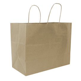 Paper Kraft Bag with Flat Handles 80g/m² 32+16x27,5cm (300 Units)