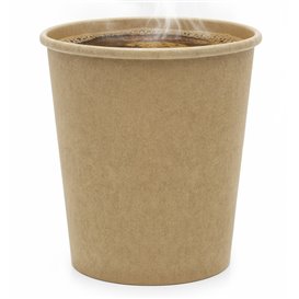 Paper Cup Kraft-Kraft 4Oz/120ml Ø6,2cm (50 Units)