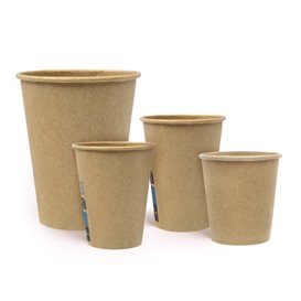 Paper Cup Kraft-Kraft 4Oz/120ml Ø6,2cm (50 Units)