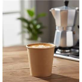 Paper Cup Kraft-Kraft 4Oz/120ml Ø6,2cm (50 Units)