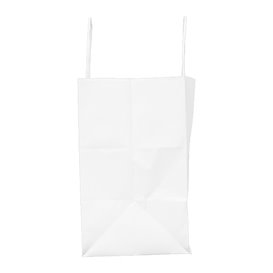 Paper White Bag with Flat Handles 80g/m² 32+16x27cm (25 Units) 