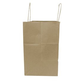 Paper Kraft Bag with Twisted Handles 80 g/m² 32+16x26cm (300 Units)