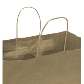 Paper Kraft Bag with Twisted Handles 80 g/m² 32+16x26cm (25 Units)