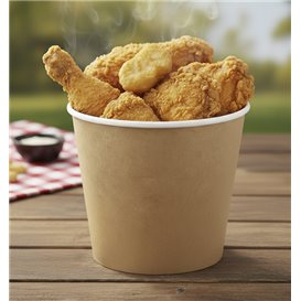 Paper Bucket Kraft 85Oz/2550ml (25 Units)