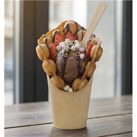 Paper Container Kraft for Fries and Wraps Ø8,1x11,5cm (1.320 Units)