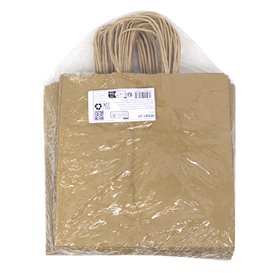 Paper Kraft Bag with Twisted Handles 80 g/m² 26+17x26cm (25 Units)