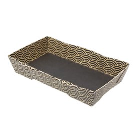 ''Waves'' Cardboard Sushi Tray 12x6,2cm (600 Units)