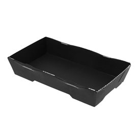 Black Cardboard Sushi Tray 12x6,2cm (600 Units)