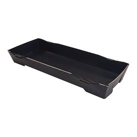 Black Cardboard Sushi Tray 22x9cm (600 Units)